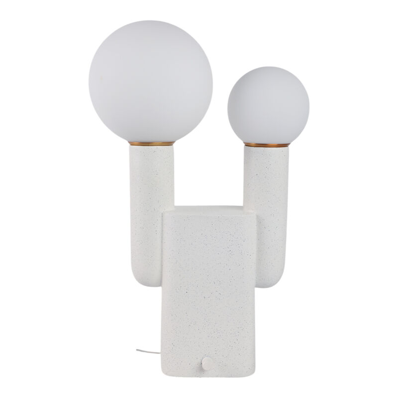 20x12" Double Head Totem Lamp With Base Switch, Wh image number 0