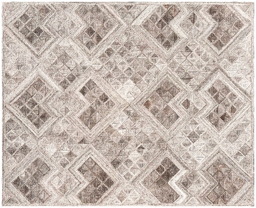 HomeRoots Abstract Geometric Hand Tufted Non Skid Area Rug