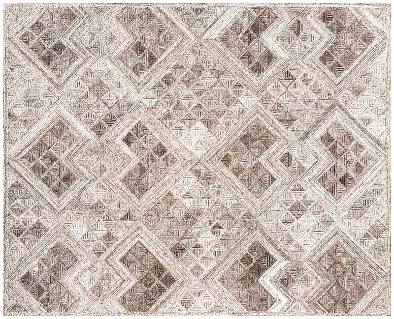HomeRoots Abstract Geometric Hand Tufted Non Skid Area Rug image number 0