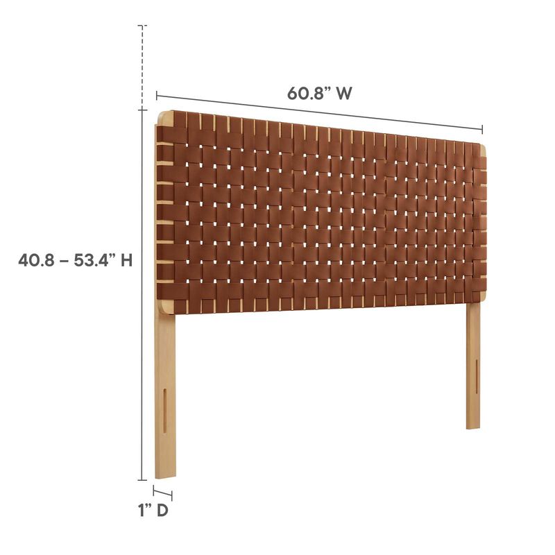 Sparta Weave Vegan Leather Queen Headboard image number 2
