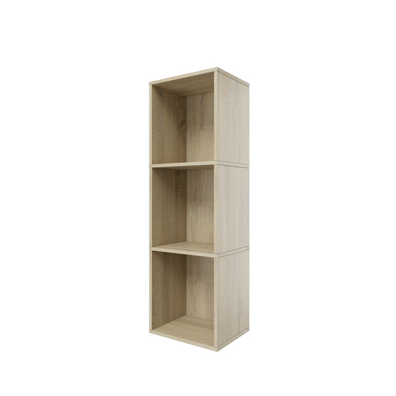 37.52 in. Tall Wood 3-Shelf Etagere Bookcase image number 2