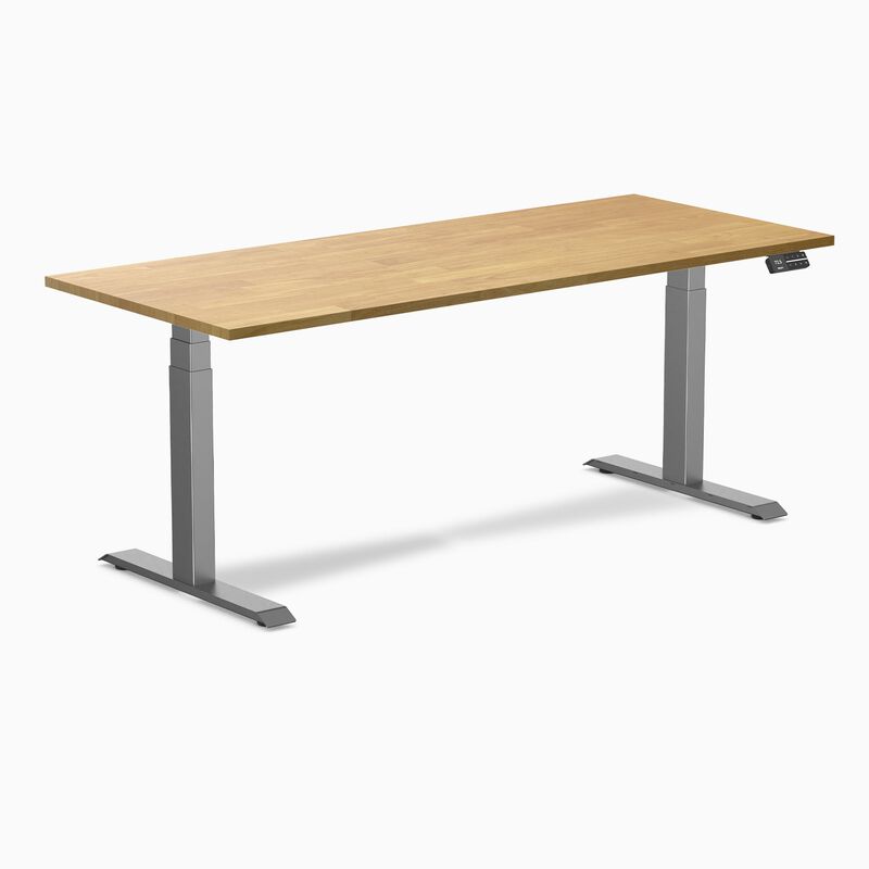 Desky Dual Rubberwood Sit Stand Desk image number 0