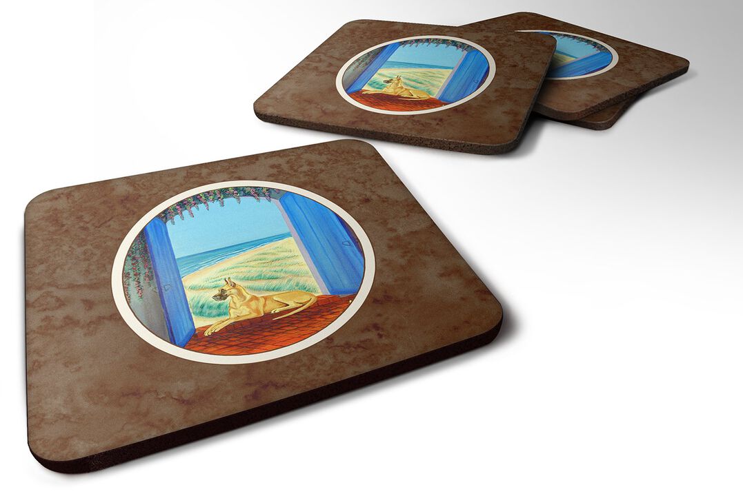 Caroline's Treasures 7250FC Great Dane Foam Coasters (Set of 4), 3.5, Multicolor