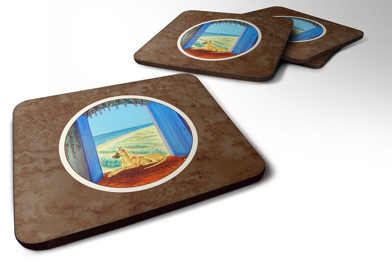 Caroline's Treasures 7250FC Great Dane Foam Coasters (Set of 4), 3.5, Multicolor image number 0