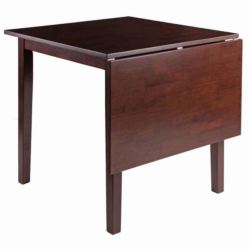 Perrone Drop Leaf Dining Table Walnut Finish