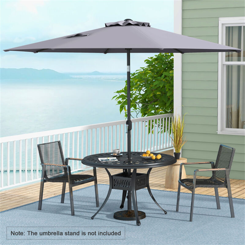gray patio umbrella with tilt 10 Ft Offset Cantilever Crank And Adjustment Tuesday Morning Its time to put the finishing touch on your patio Patiowell 10ft Cantilever Patio Umbrella