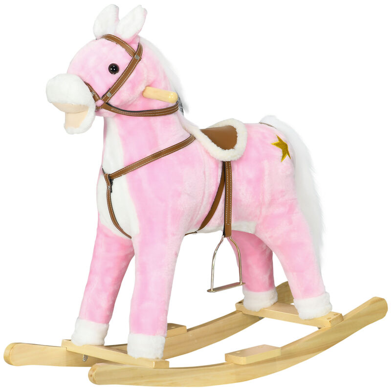 BreeBe Plush Rocking Horse with Sound for Toddlers image number 0