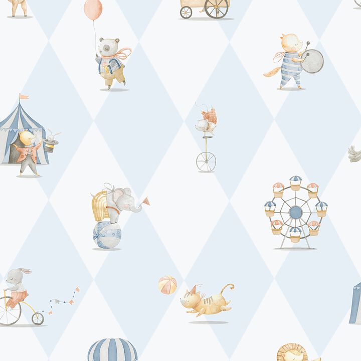Bambino Cirque Blue Wallpaper 282-2
