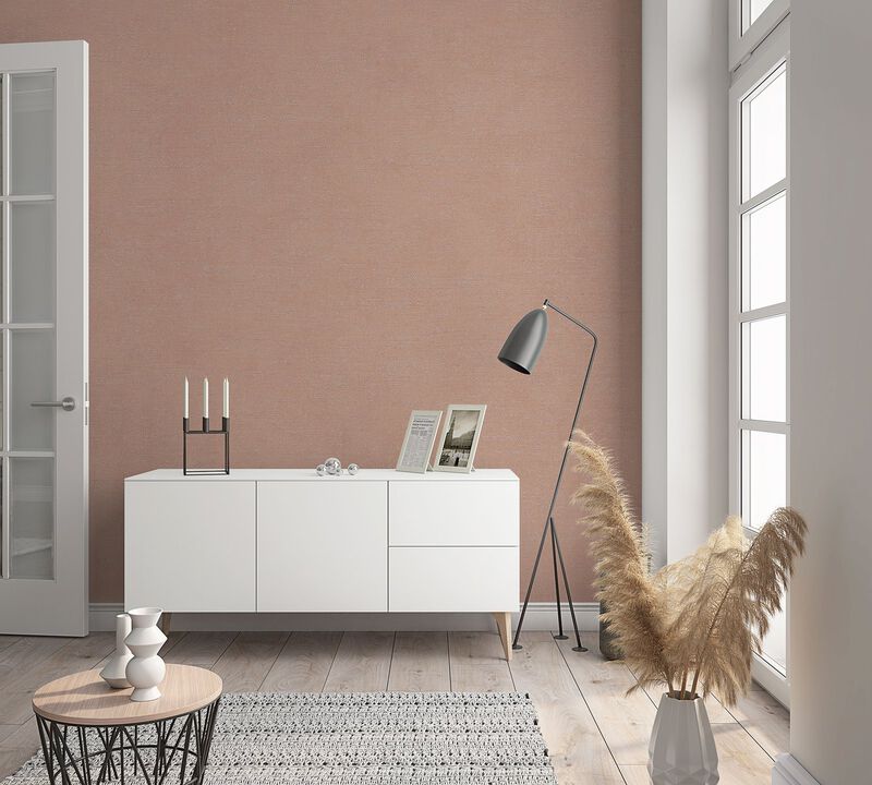 Flora Plain Texture Pink Wallpaper 32432