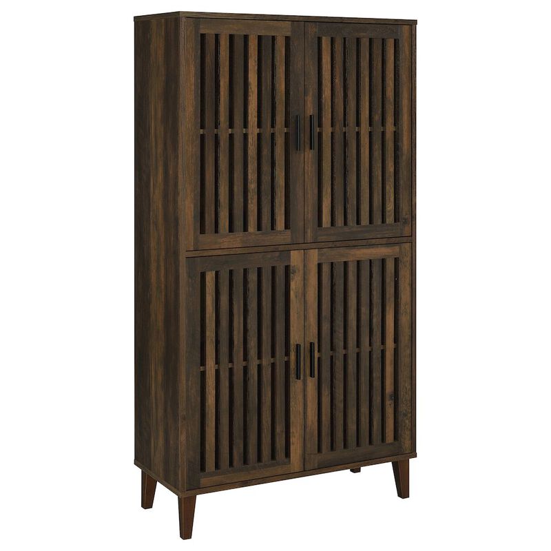 Coaster Elouise 4-door Engineered Wood Tall Accent Cabinet Dark Pine