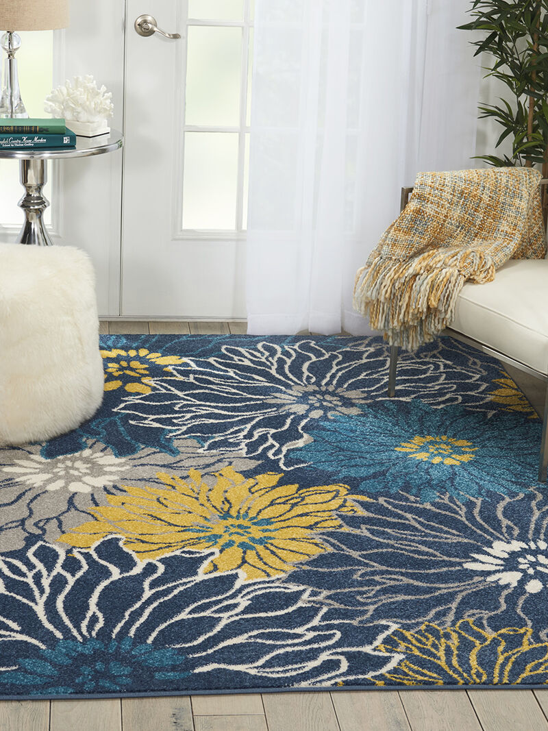 Passion PSN17 Blue 5' x Round Rug image number 2