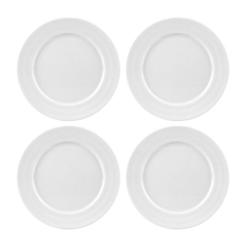 Porcelain Lizbon dia.10.5" Round White Porcelain Plate (Set of 4) image number 0