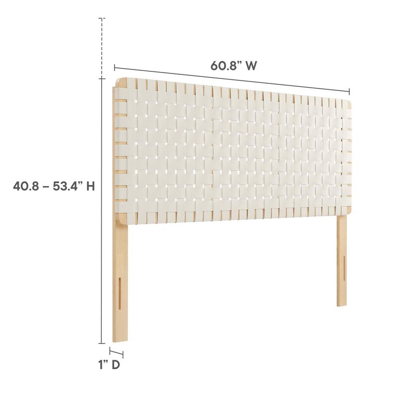 Sparta Weave Vegan Leather Queen Headboard image number 2