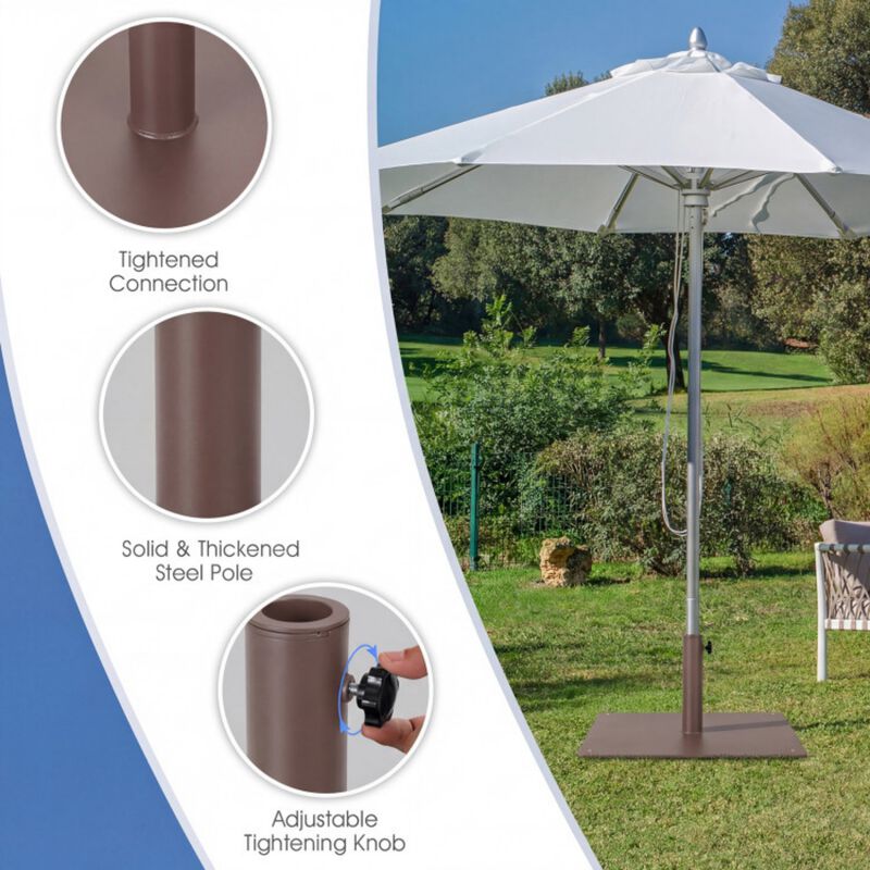 20 Inches Patio Umbrella Base Stand with 4 Adjustable Footpads image number 4