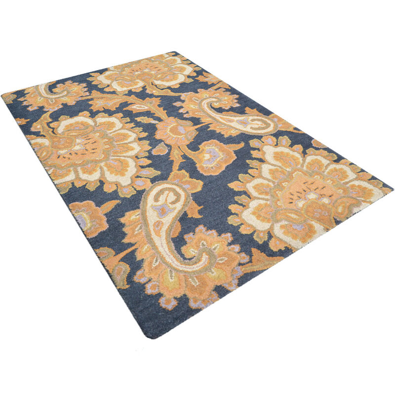 RUGSOTIC CARPETS HAND TUFTED WOOL ECO-FRIENDLY AREA RUGS  - Rectangle Shape, Size, Floral Modern Design, High Pile  Handmade Anti Skid Area Rugs for Living Room, Bed Room (K00151) image number 2
