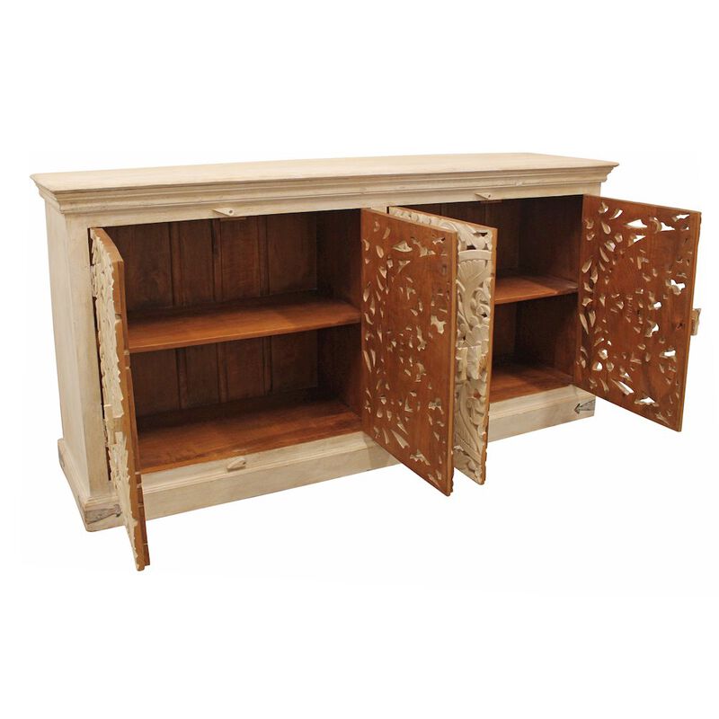 Alex Hamilton Carter Flores 4-Door Sideboard in Distressed White image number 4