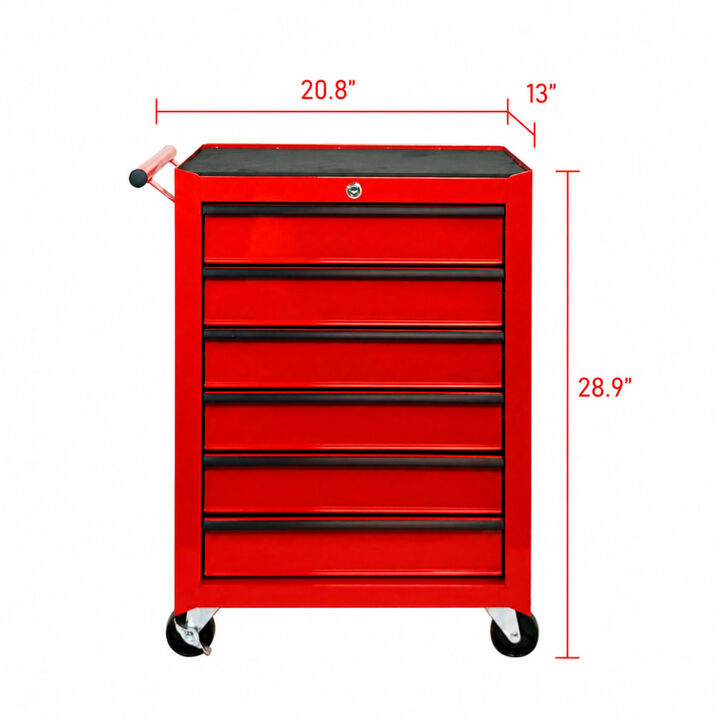 ELEMENT ACE Rolling 6-Drawer Metal Tool Chest with Ball Bearing Slides, Sturdy Steel Workshop Garage Mobile Organization Station