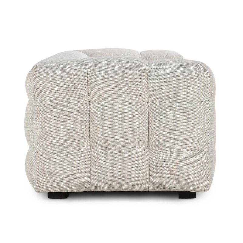 Gracious Wooden Full Bed With Trundle And SQU Tufted HB, White image number 2