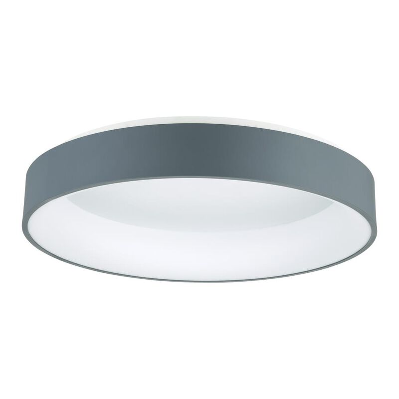 Arenal LED Drum Shade Flush Mount With Gray & White Finish