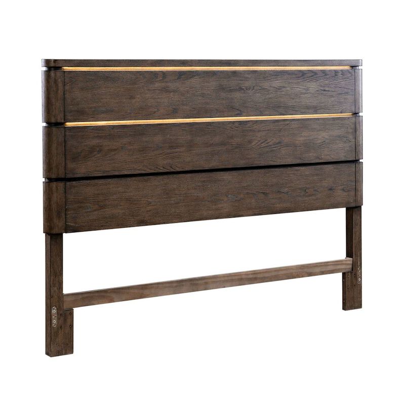 Liberty Furniture Cascade Falls King Panel Bed Headboard with LED Touch Light - Satin Espresso image number 4