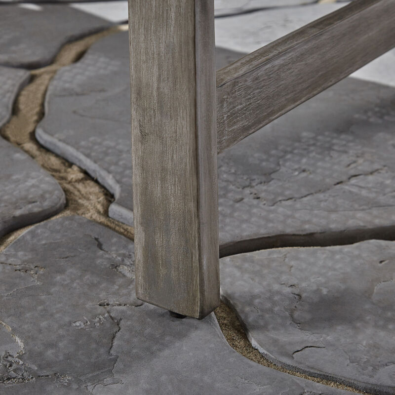 Merax Acacia Wood Adjustable Chaise Lounge Outdoor Patio Chair with Armrests Resistant Sun Lounger