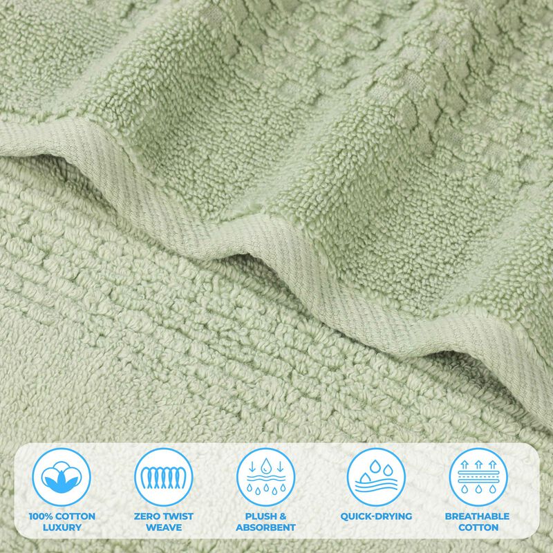 Soft Zero Twist Cotton Waffle Weave Hand Towel Set 6 Pack image number 2