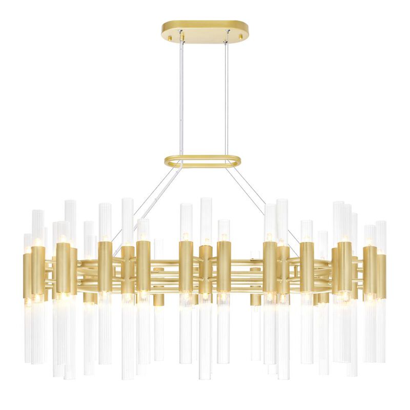 CWI Lighting Orgue 72 Light Chandelier With Satin Gold Finish
