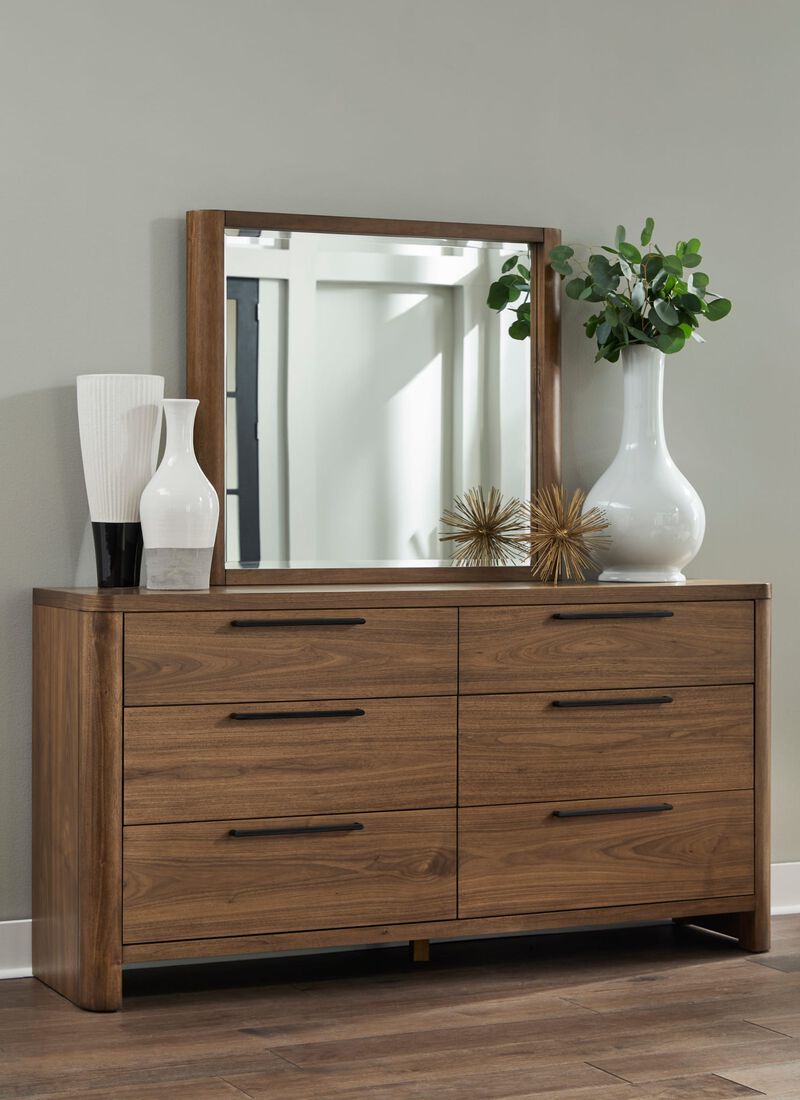 Totes Beveled Glass Wall or Dresser Mirror in English Walnut image number 2