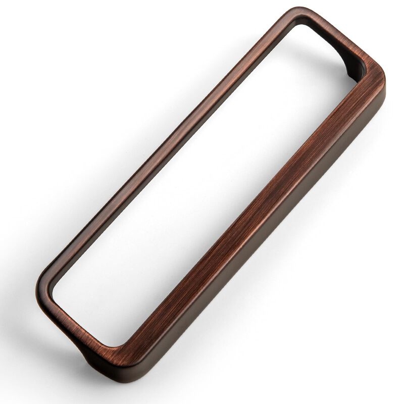 Goo-Ki Oil Rubbered Bronze Cabinet Pulls with Hole Center 5''(128MM),Modern Zinc Alloy Finger Pulls for Drawer,Wardrobe,Cupboard