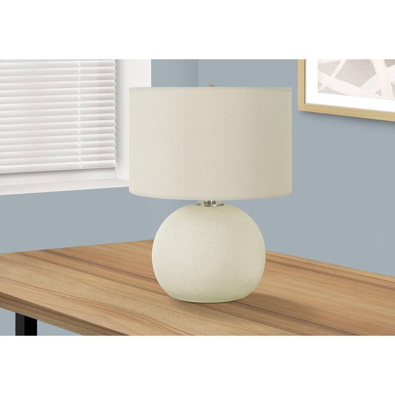 Monarch Specialties I 9630 - Lighting, 18"H, Table Lamp, Ivory / Cream Shade, Cream Ceramic, Contemporary