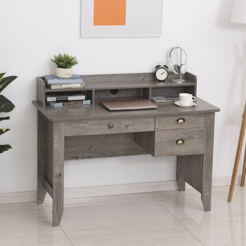 Multifunctional Desk: Computer Workstation with Drawers and Cable Management