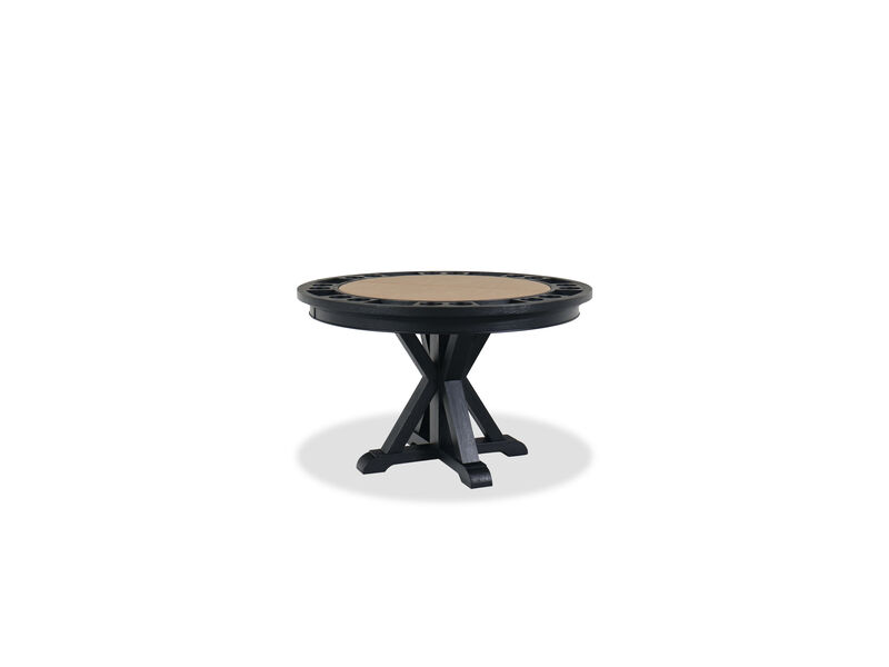 Rylie 48-inch Round Dining Table with Folding Game Top