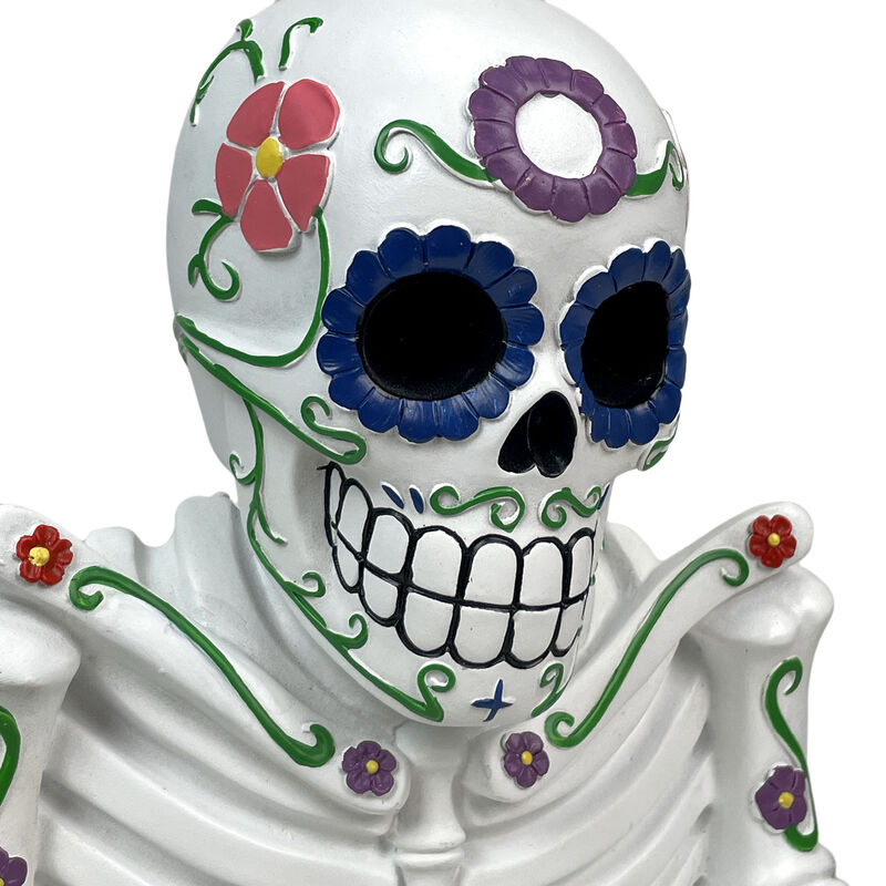 Smelly Skelly White Day of the Dead Sugar Skull Toilet Tissue Holder image number 4