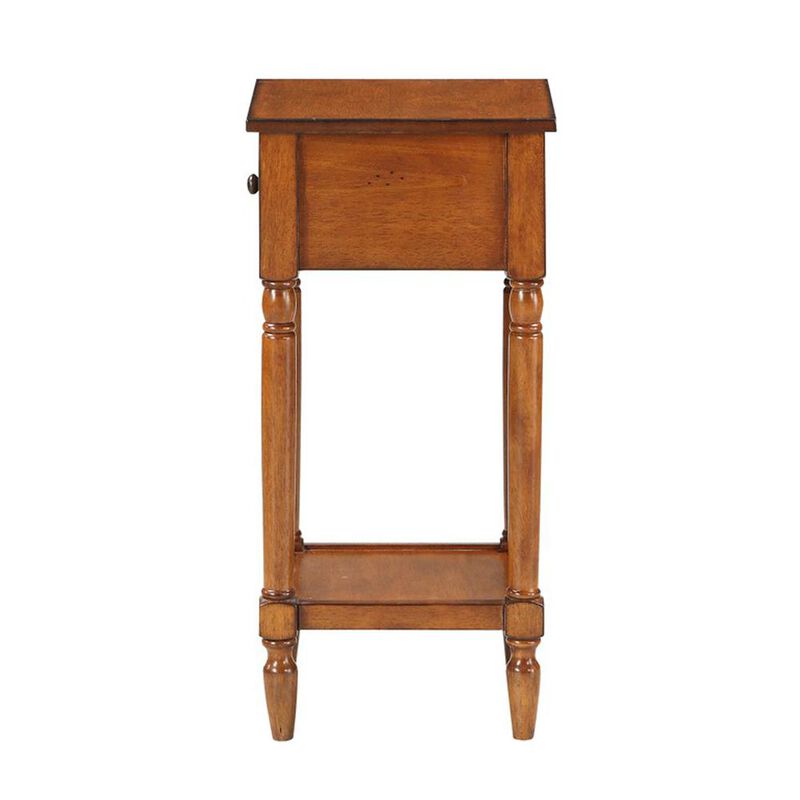 Convience Concept, Inc. French Country Khloe 1 Drawer Accent Table with Shelf Walnut