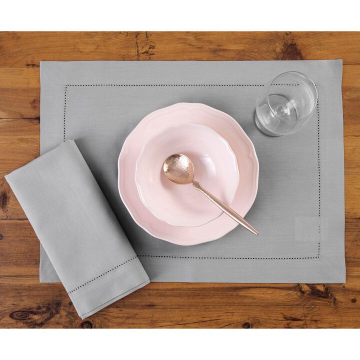 Cotton Linen Placemats - Cotton Linen Hemstitch (Set of 4)