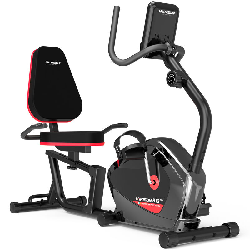 HARISON Recumbent Bike, 400LB Capacity Magnetic Exercise Bike with LCD Monitor & Tablet Holder (HR-B12) image number 0
