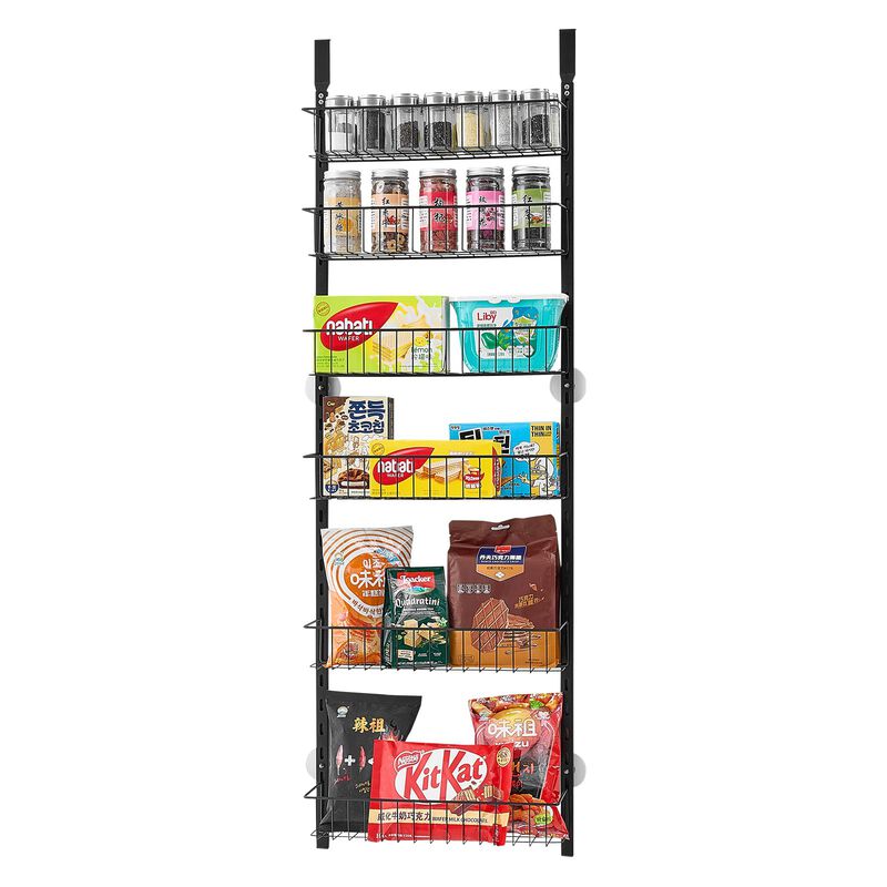 Over the Door Pantry Organizer &ndash; 6-Tier Adjustable Storage Rack for Kitchen Supplies image number 8