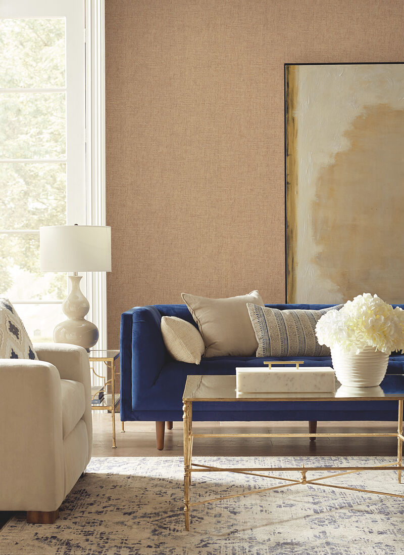 Interlocking Weave Sisal Grasscloth Brown Wallpaper image number 2