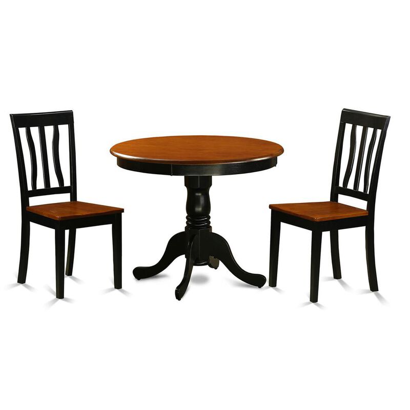 Dining set - 3 Pcs with 2 Wood Chairs