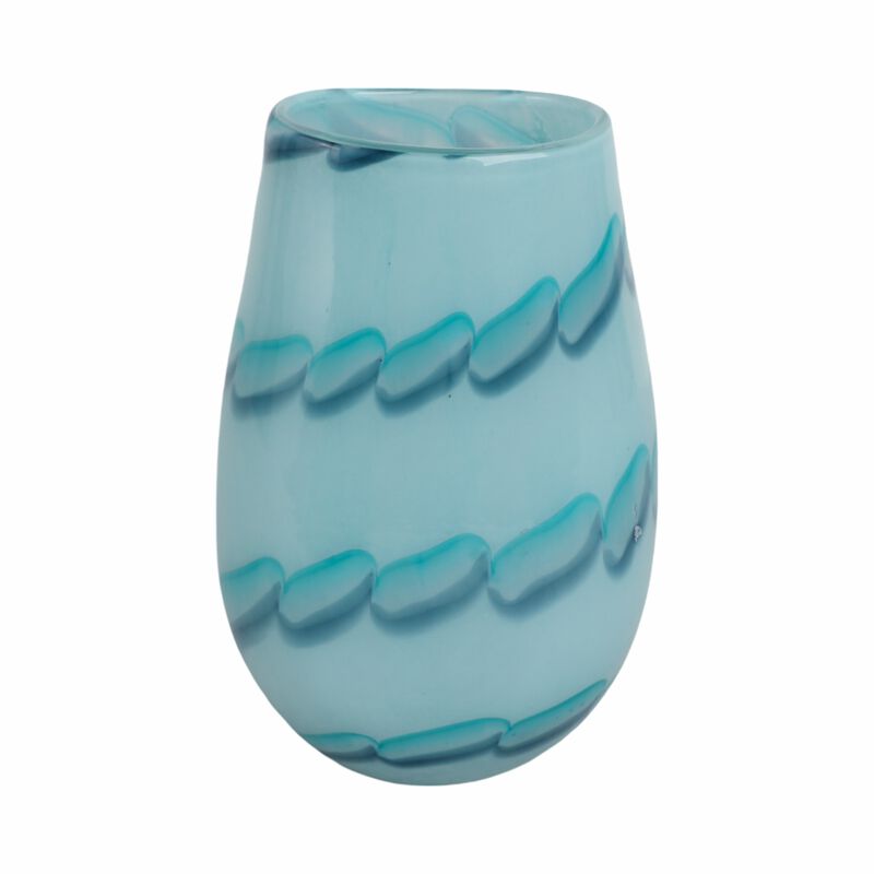9x6" Bead Pattern Glass Vase image number 4