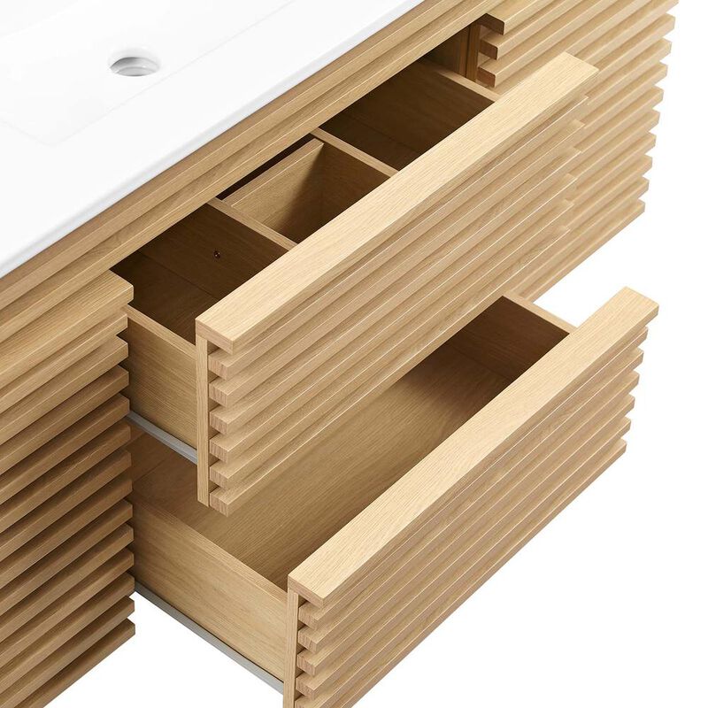 Modway Render 48 Wall-Mount Bathroom Vanity