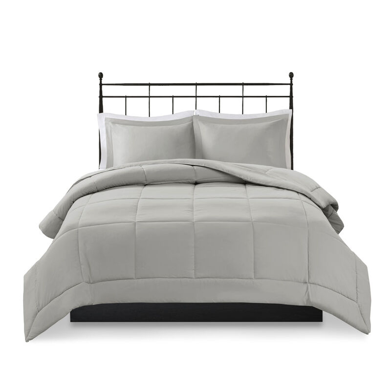 Gracie Mills Jacquelyn Ultra Soft Solid Microcell Down Alternative Comforter Set