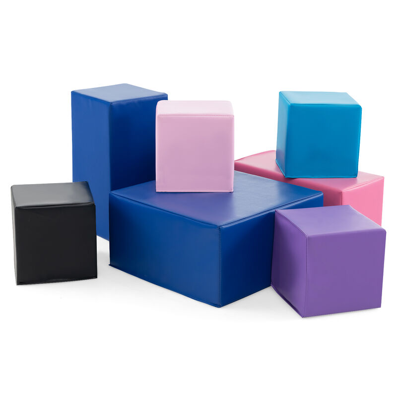 Colorful 7-Piece Foam Building Blocks Set for Kids and Toddlers
