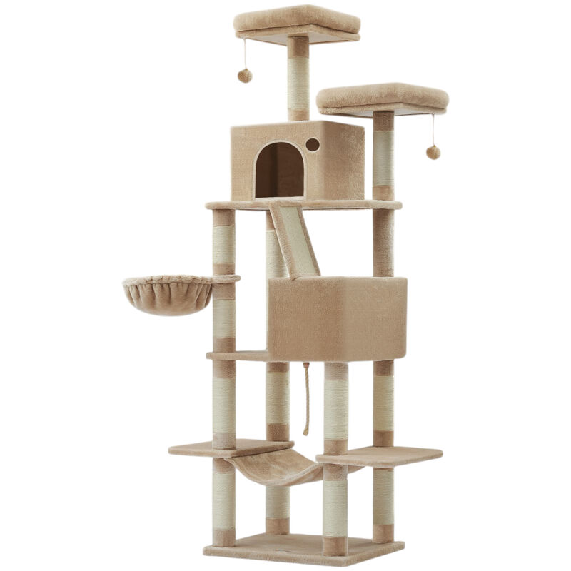 Large Cat Tree with Scratching Posts Hammock and Perches Indoor image number 0