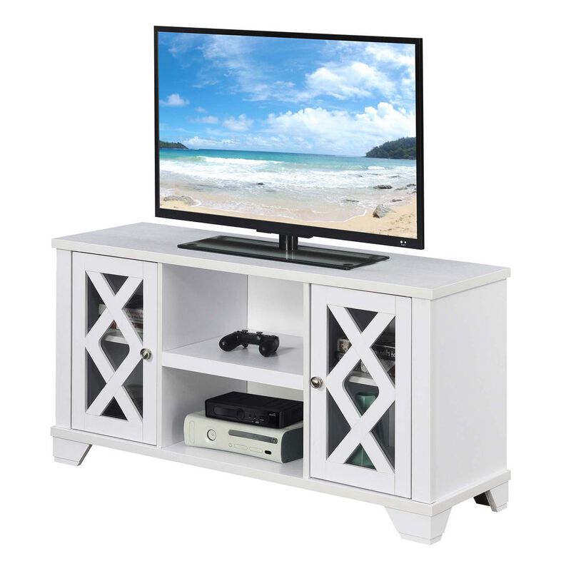 Convenience Concepts Gateway TV Stand with Storage Cabinets and Shelves, White