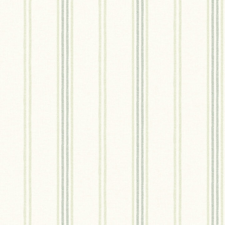 Lovage Green Linen Stripe Wallpaper