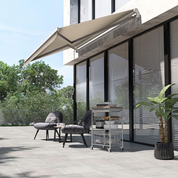 Hivvago Space-Saving Retractable Awning for Patio or Deck