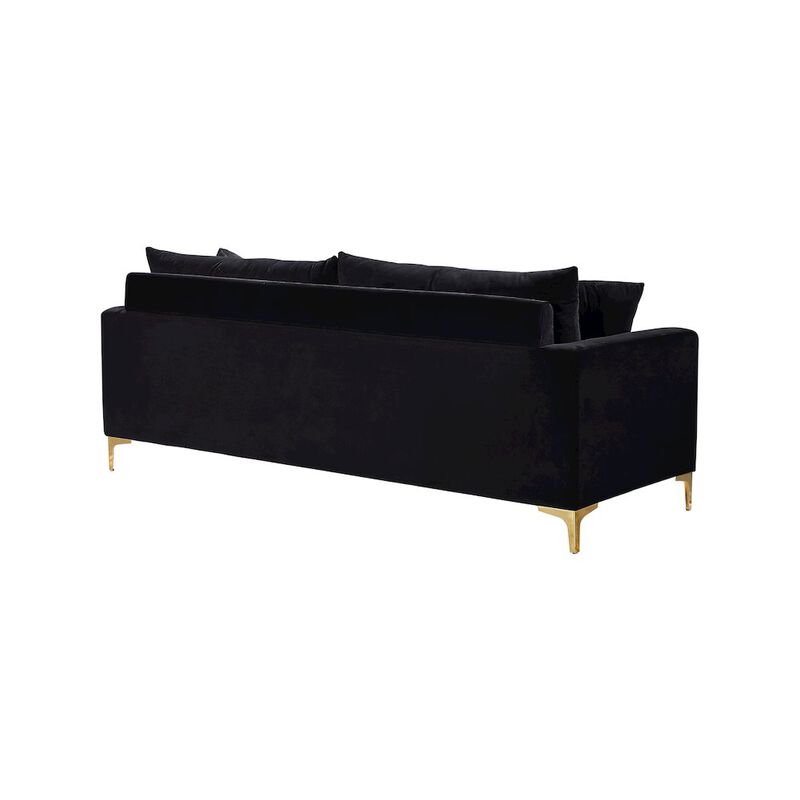 Meridian Furniture Naomi Black Velvet Sofa