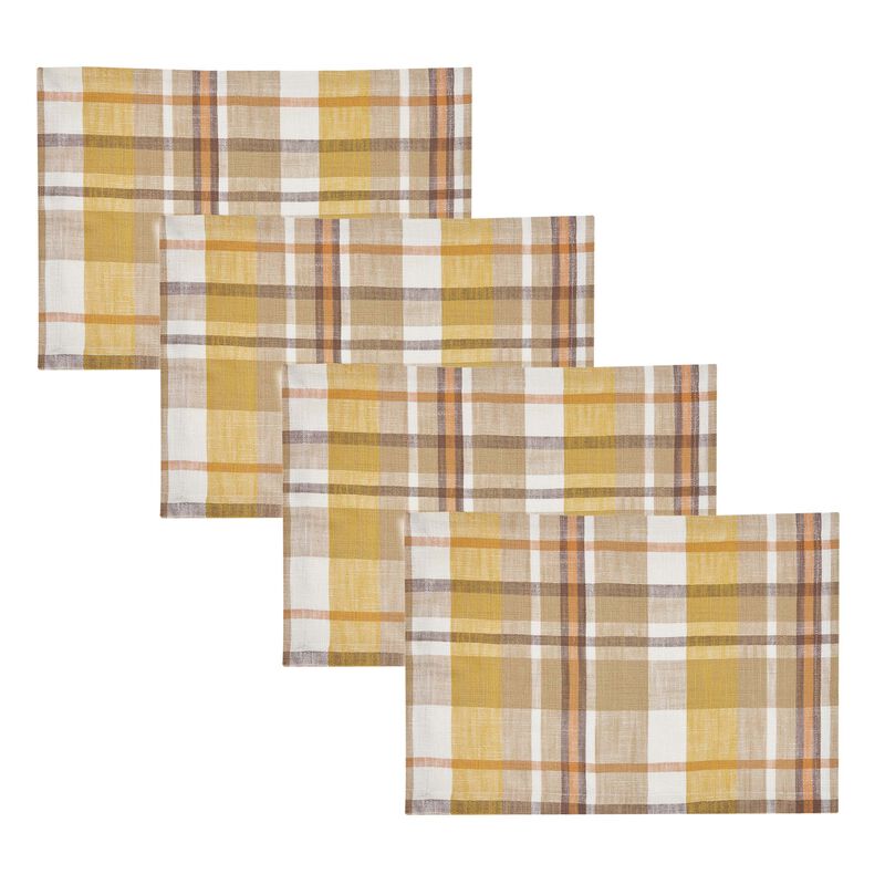 Split P Keaton Plaid Brown Placemat Set Of 4 image number 0