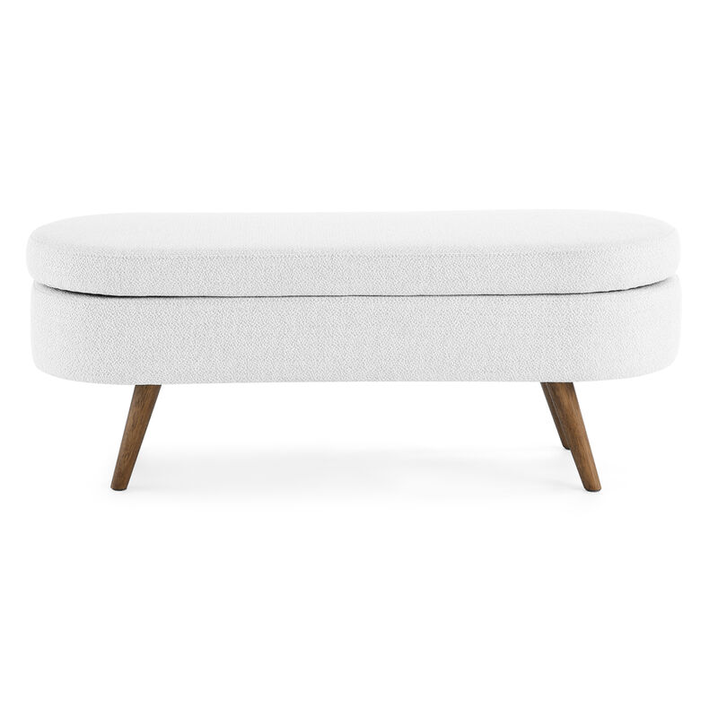 Streamdale Ottoman Oval Storage Bench, Rubberwood Legs image number 7